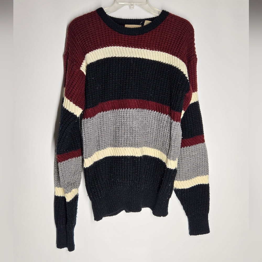 Sears Colorful Striped Crewneck Sweater